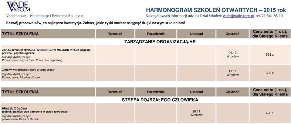 12 Zmiany w Kodeksie Pracy w 2015/2016 r. 7 godzin dydaktycznych Prowadzenie: Arkadiusz Dybek 11.