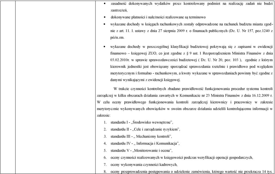 wykazane dochody w poszczególnej klasyfikacji budżetowej pokrywają się z zapisami w ewidencji finansowo księgowej ZUO, co jest zgodne z 9 ust. 1 Rozporządzeniem Ministra Finansów z dnia 03.02.2010r.