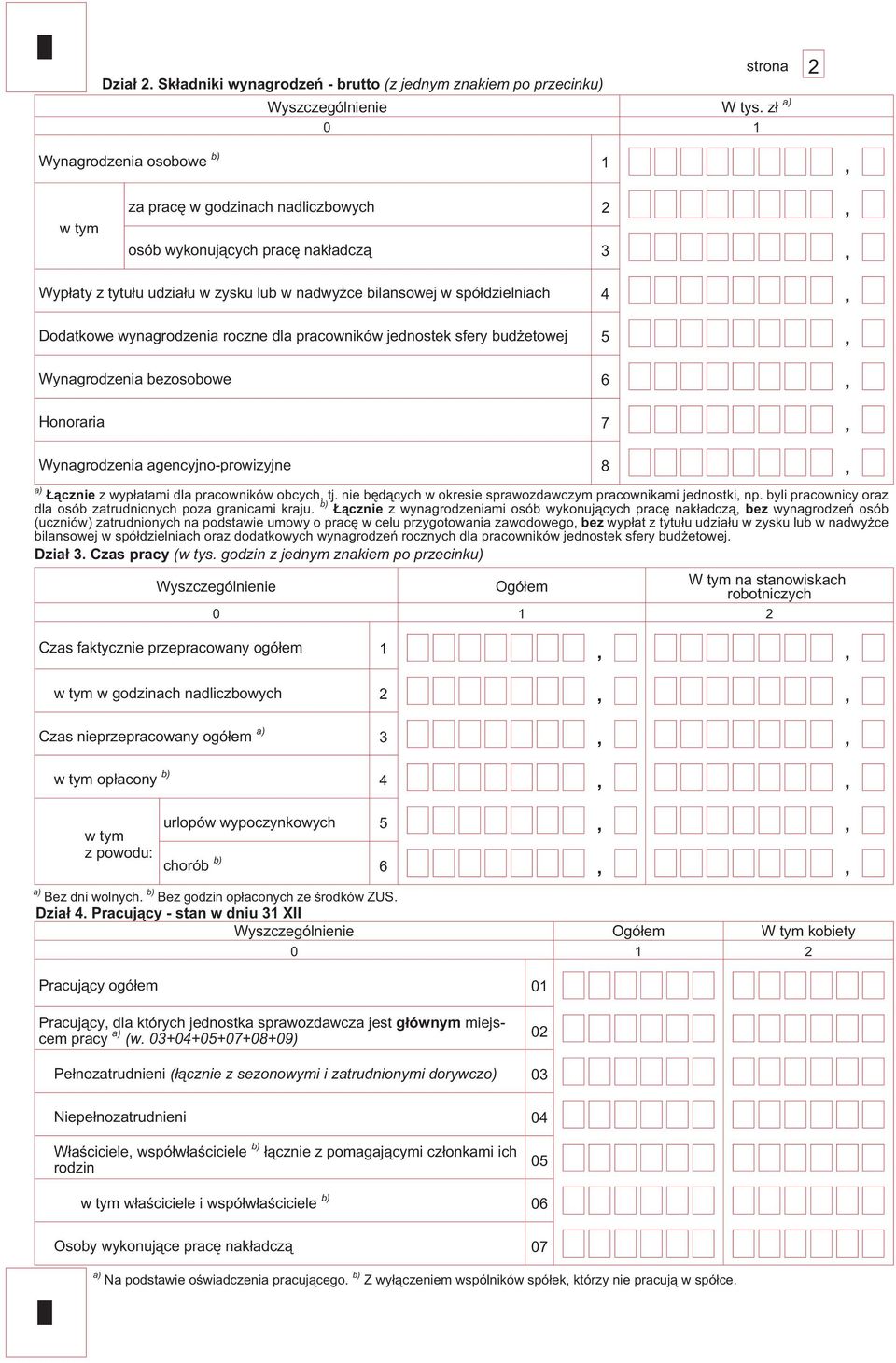 Dodatkowe wynagrodzenia roczne dla pracowników jednostek sfery bud etowej 5, Wynagrodzenia bezosobowe 6, Honoraria 7, Wynagrodzenia agencyjno-prowizyjne 8, a) ¹cznie z wyp³atami dla pracowników