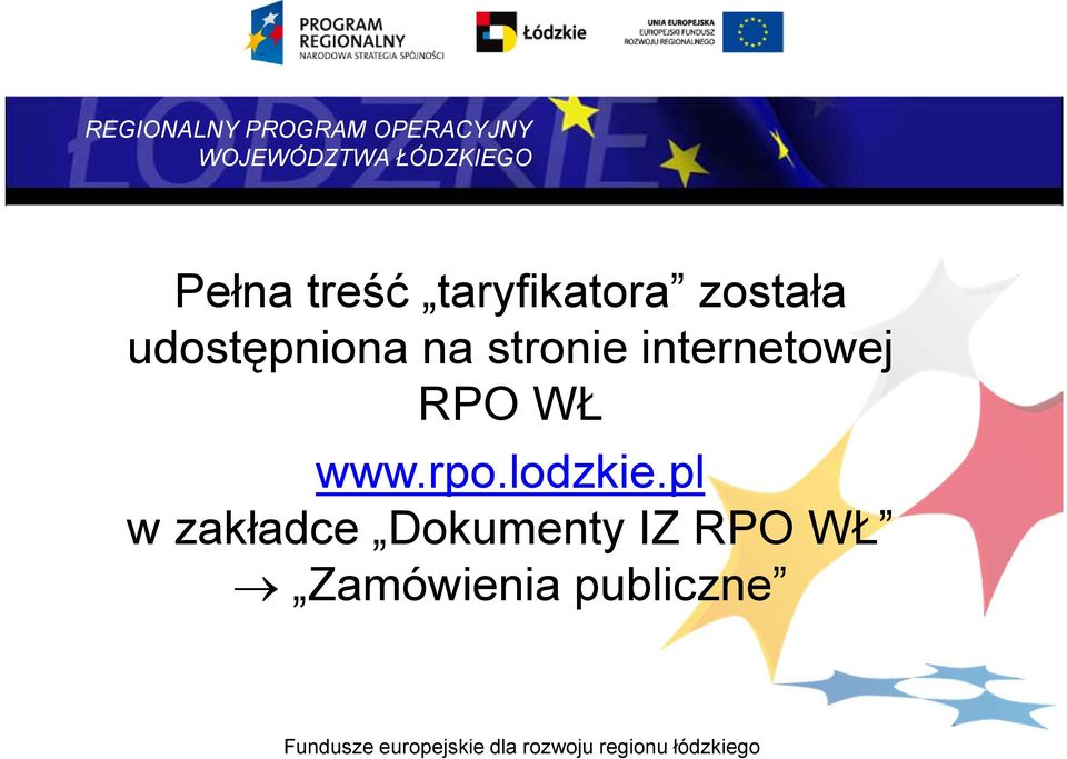 RPO WŁ www.rpo.lodzkie.