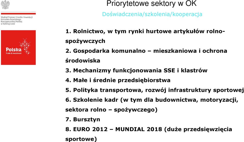 Gospodarka komunalno mieszkaniowa i ochrona środowiska 3. Mechanizmy funkcjonowania SSE i klastrów 4.