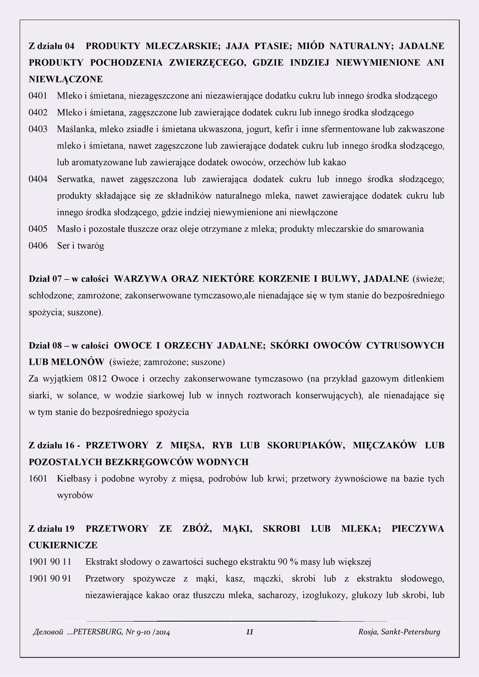 ukwaszona, jogurt, kefir i inne sfermentowane lub zakwaszone mleko i śmietana, nawet zagęszczone lub zawierające dodatek cukru lub innego środka słodzącego, lub aromatyzowane lub zawierające dodatek