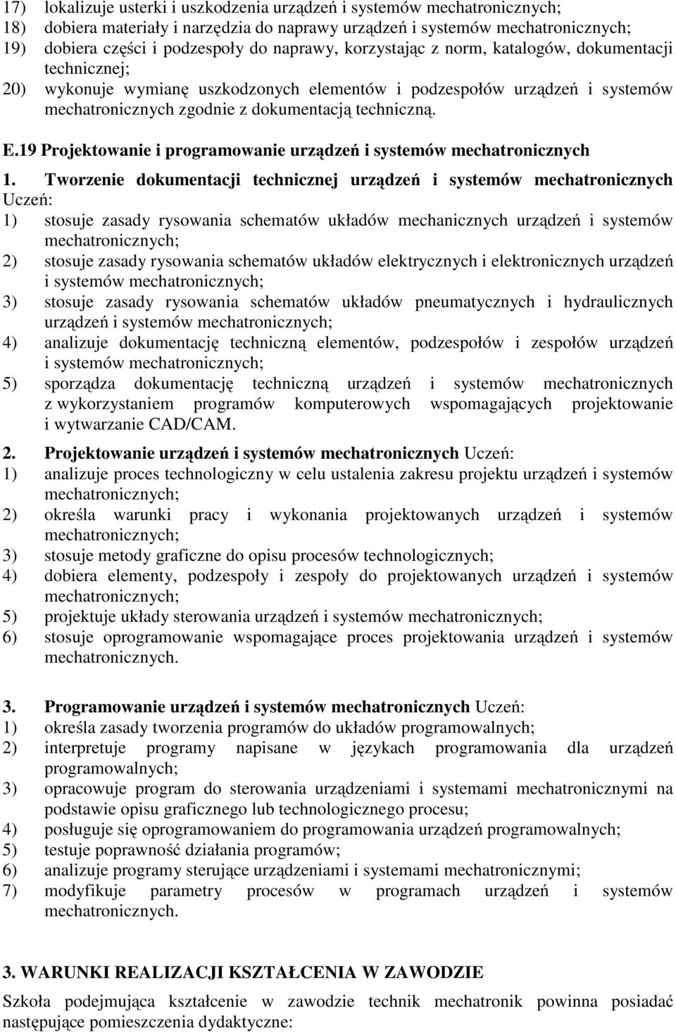 19 Projektowanie i programowanie urządzeń i systemów mechatronicznych 1.