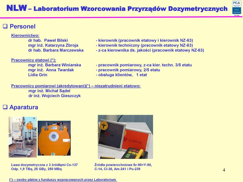 jakości (pracownik etatowy NZ-63) - pracownik pomiarowy, z-ca kier. techn.