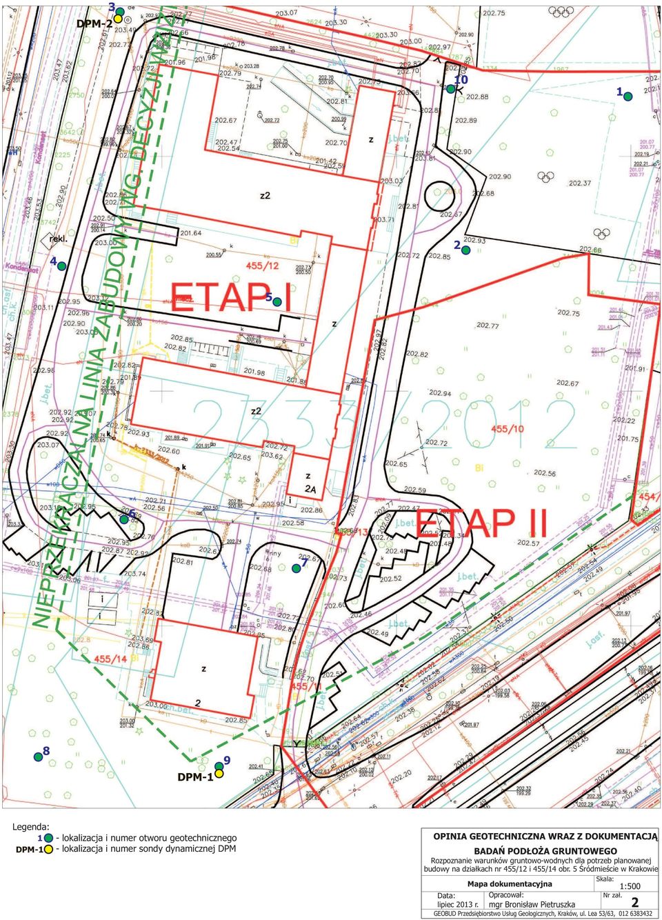 planowanej budowy na działkach nr 455/12 i 455/14 obr.