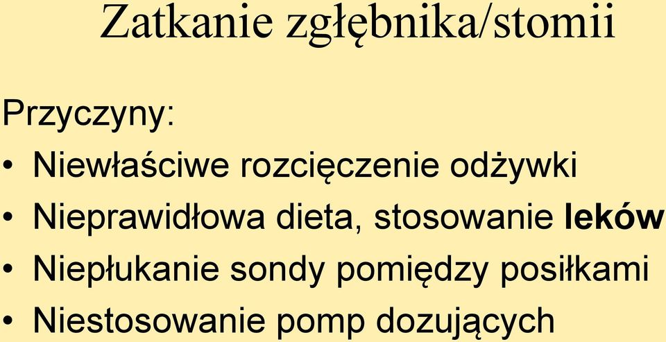 Nieprawidłowa dieta, stosowanie leków