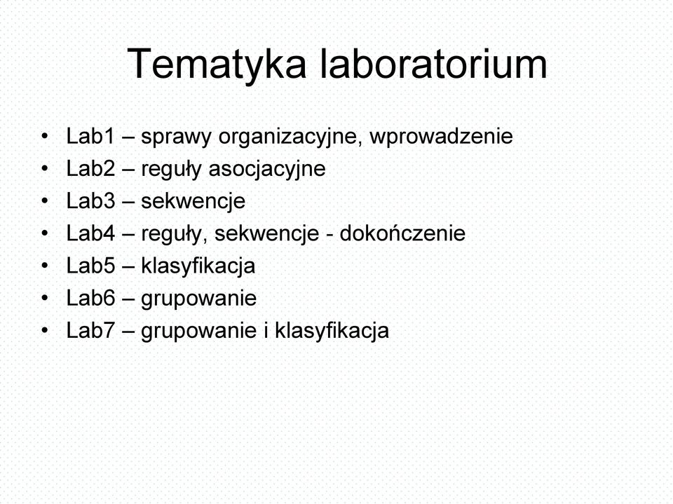 sekwencje Lab4 reguły, sekwencje - dokończenie