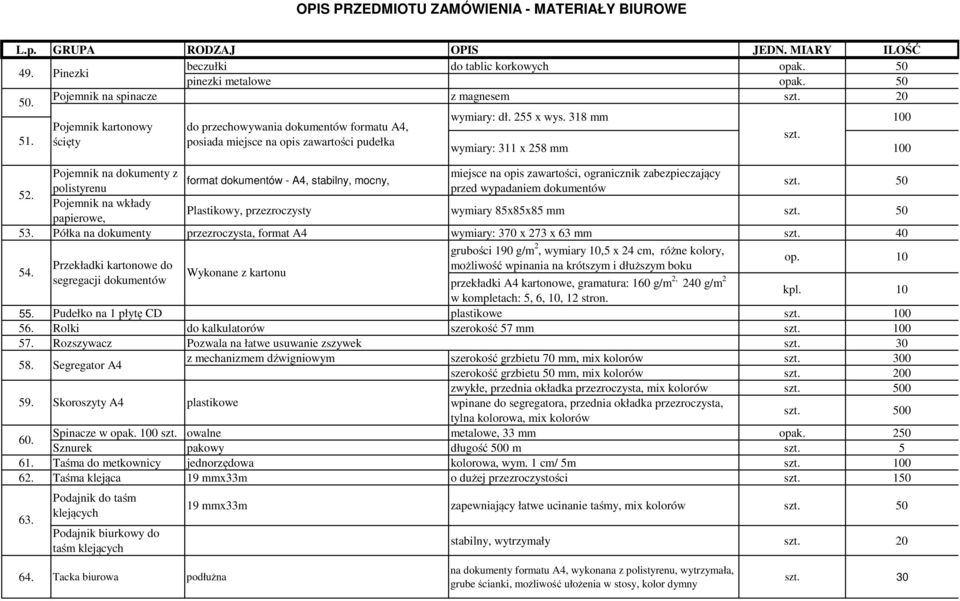 ścięty posiada miejsce na opis zawartości pudełka wymiary: 311 x 258 mm 100 Pojemnik na dokumenty z miejsce na opis zawartości, ogranicznik zabezpieczający format dokumentów - A4, stabilny, mocny, 50