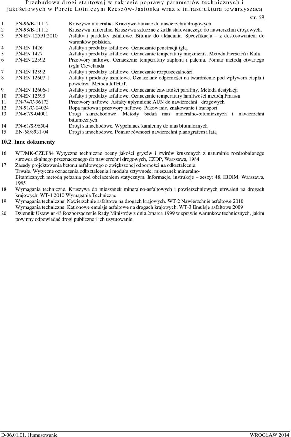 5 PN-EN 1427 Asfalty i produkty asfaltowe. Oznaczanie temperatury mięknienia. Metoda Pierścień i Kula 6 PN-EN 22592 Przetwory naftowe. Oznaczenie temperatury zapłonu i palenia.