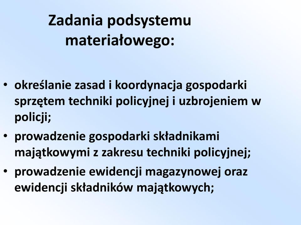 prowadzenie gospodarki składnikami majątkowymi z zakresu techniki