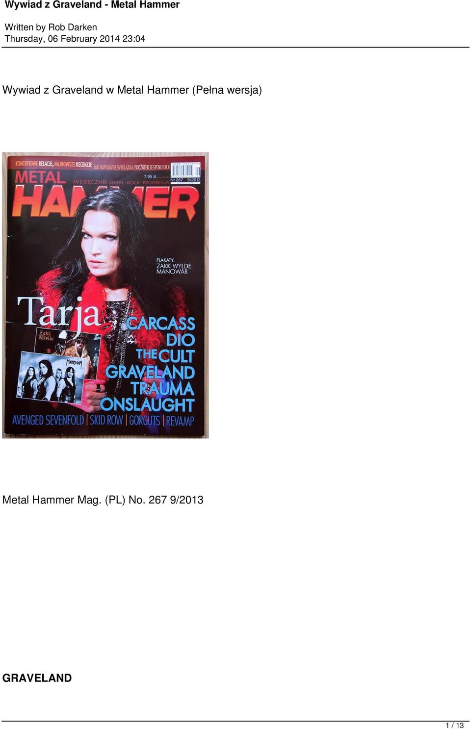 wersja) Metal Hammer Mag.
