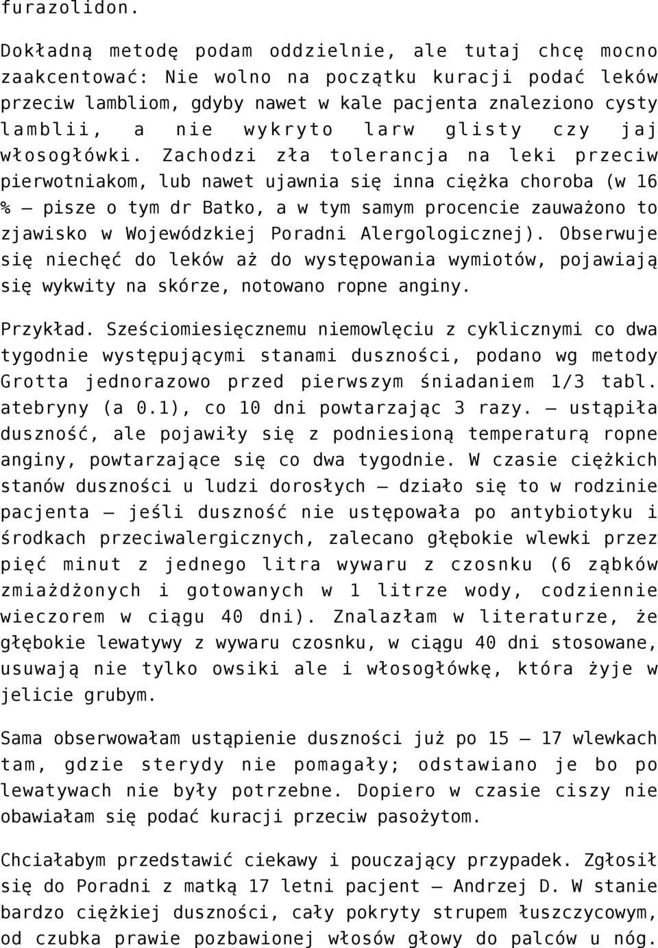 larw glisty czy jaj włosogłówki.