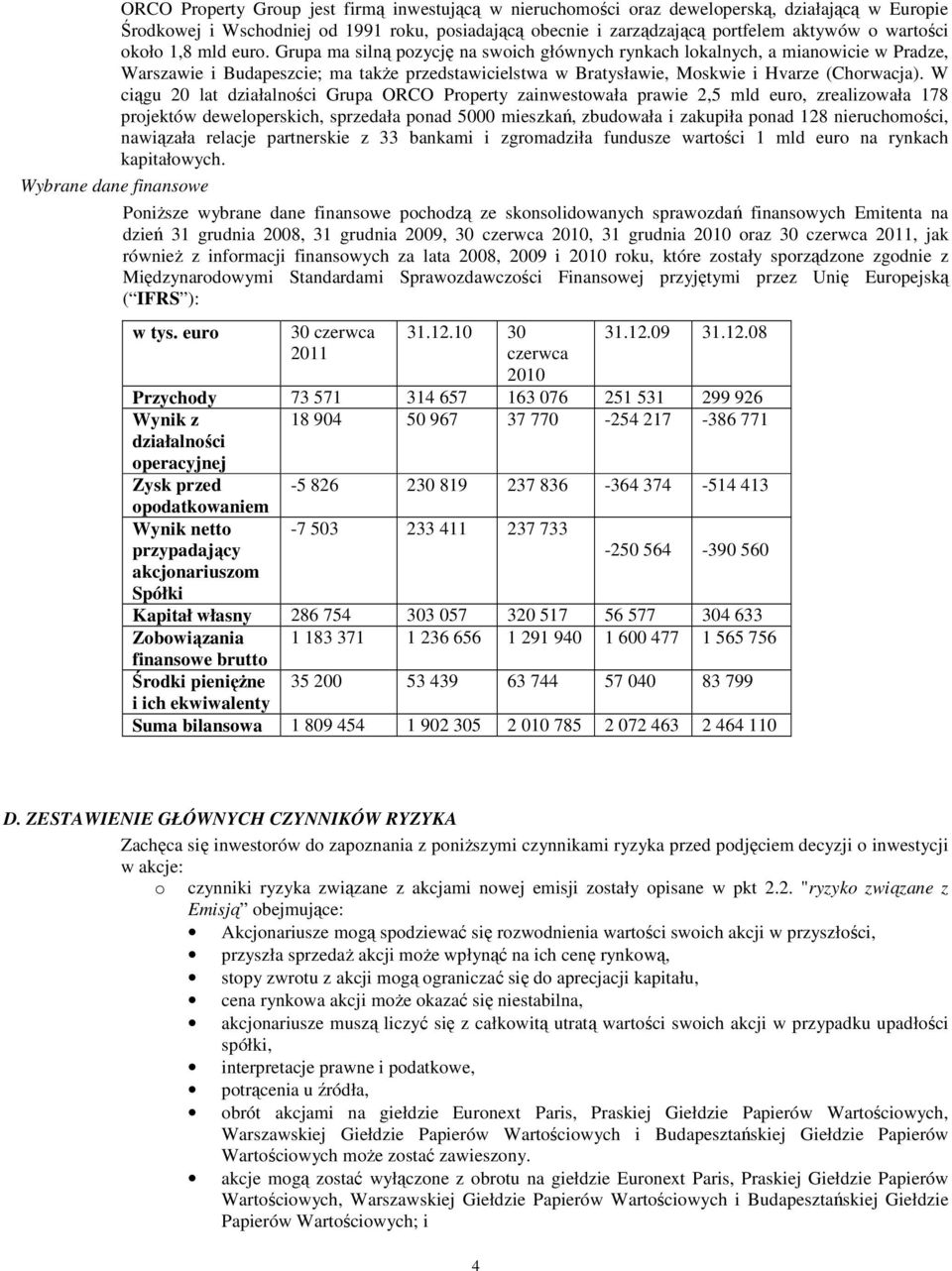 Grupa ma silną pozycję na swoich głównych rynkach lokalnych, a mianowicie w Pradze, Warszawie i Budapeszcie; ma takŝe przedstawicielstwa w Bratysławie, Moskwie i Hvarze (Chorwacja).