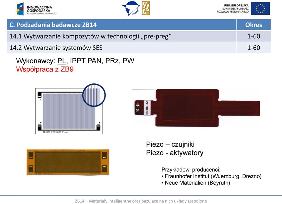 2 Wytwarzanie systemów SES 1-60 Wykonawcy: PL, IPPT PAN,, Współpraca z