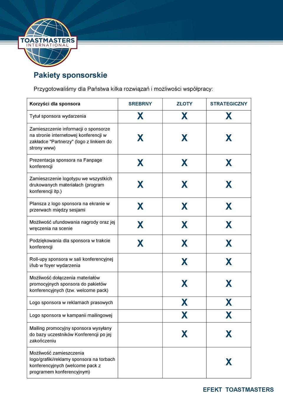 materiałach (program konferencji itp.