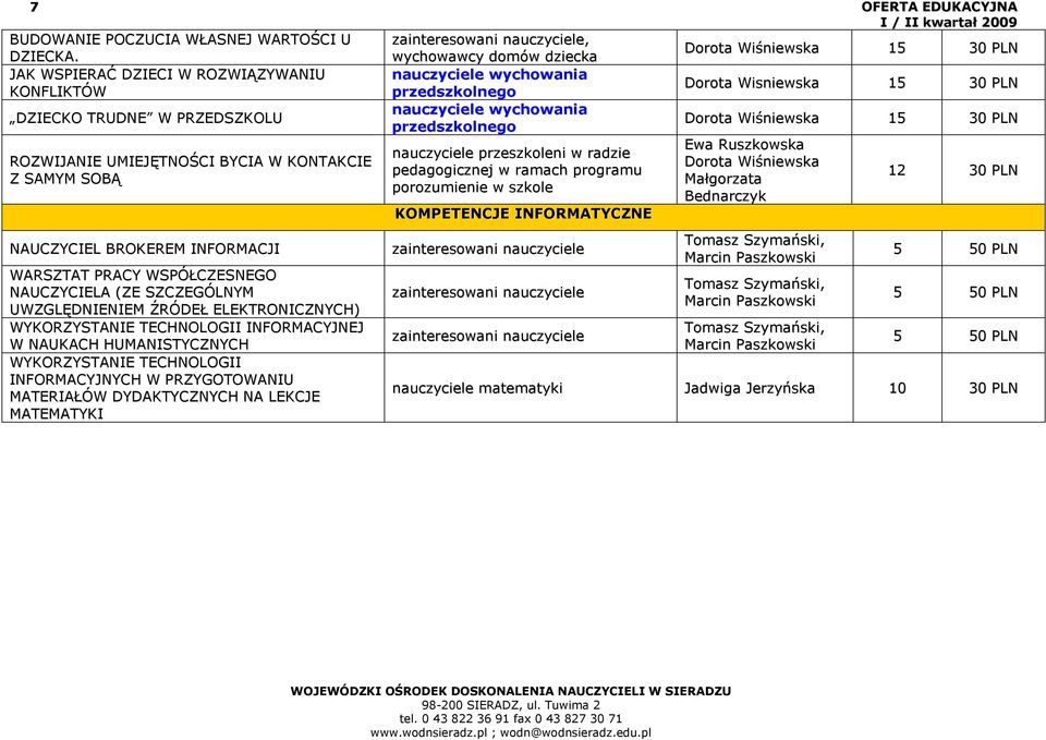 NAUCZYCIELA (ZE SZCZEGÓLNYM UWZGLĘDNIENIEM ŹRÓDEŁ ELEKTRONICZNYCH) WYKORZYSTANIE TECHNOLOGII INFORMACYJNEJ W NAUKACH HUMANISTYCZNYCH WYKORZYSTANIE TECHNOLOGII INFORMACYJNYCH W PRZYGOTOWANIU