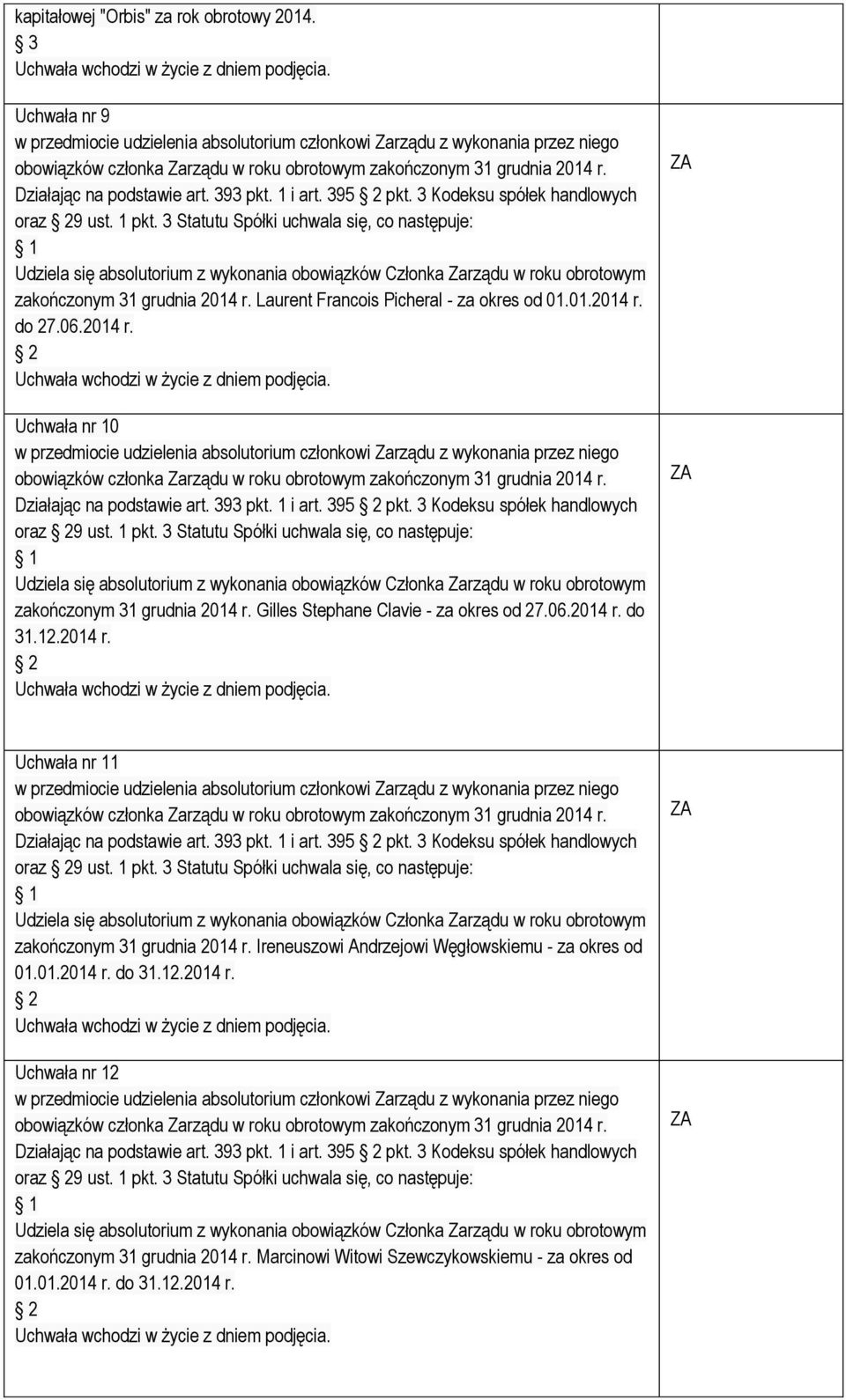 395 pkt. 3 Kodeksu spółek handlowych oraz 9 ust. 1 pkt.