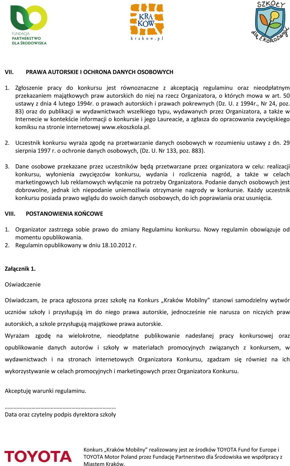 50 ustawy z dnia 4 lutego 1994r. o prawach autorskich i prawach pokrewnych (Dz. U. z 1994r., Nr 24, poz.