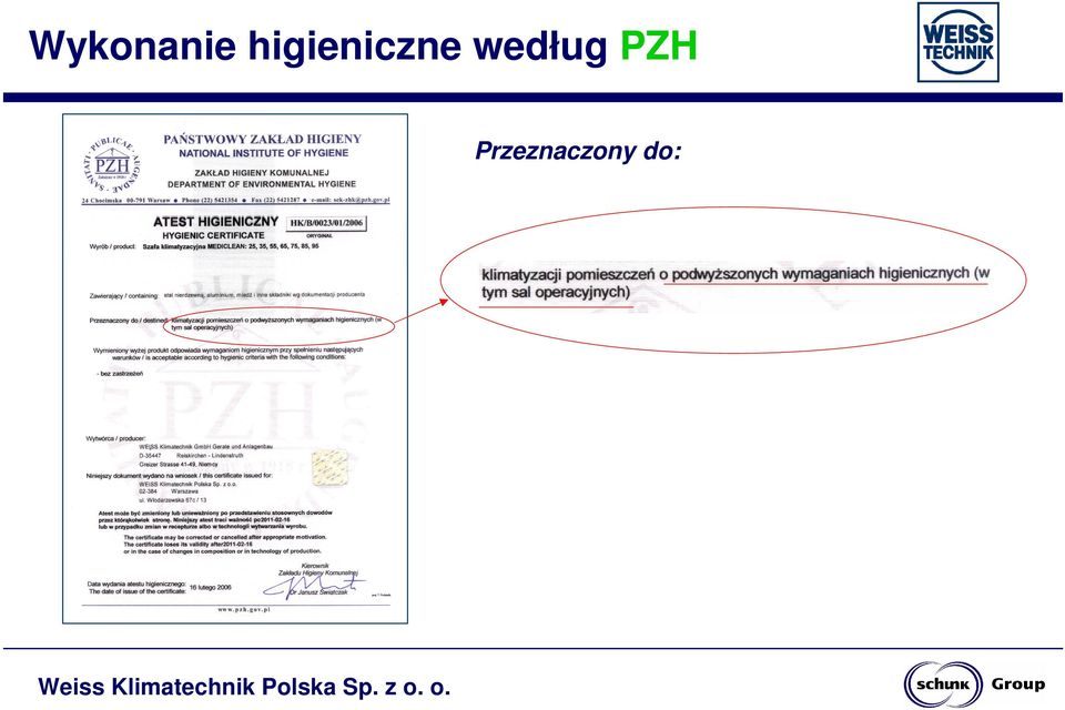 według PZH