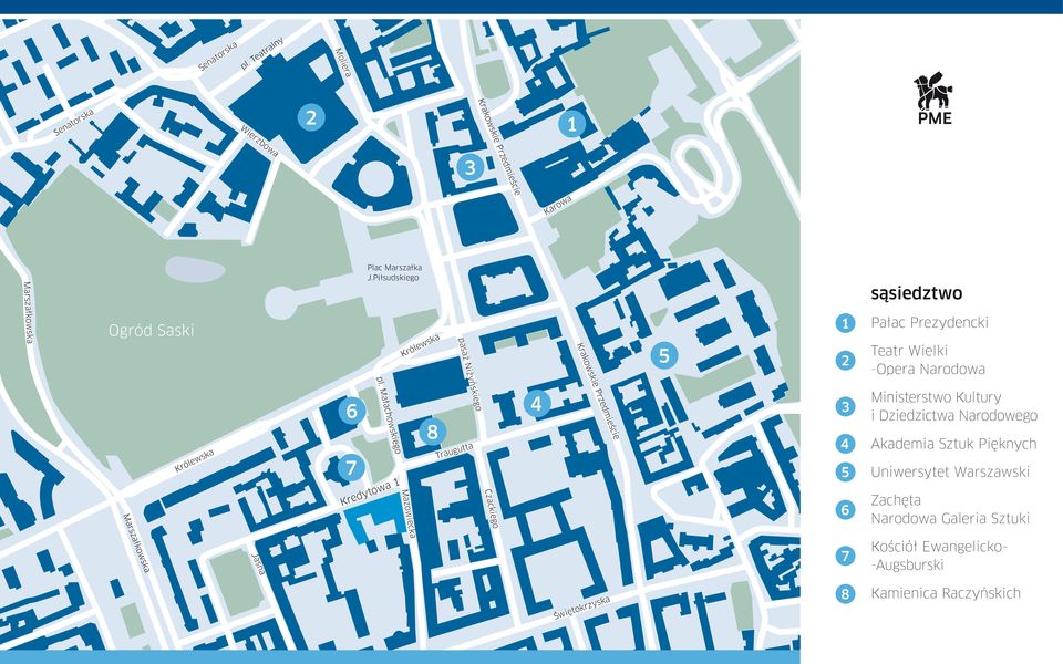 Małachowskiego 8 pasaż Niżyńskiego Krakowskie Przedmieście Krakowskie Przedmieście Wierzbowa Plac Marszałka J.