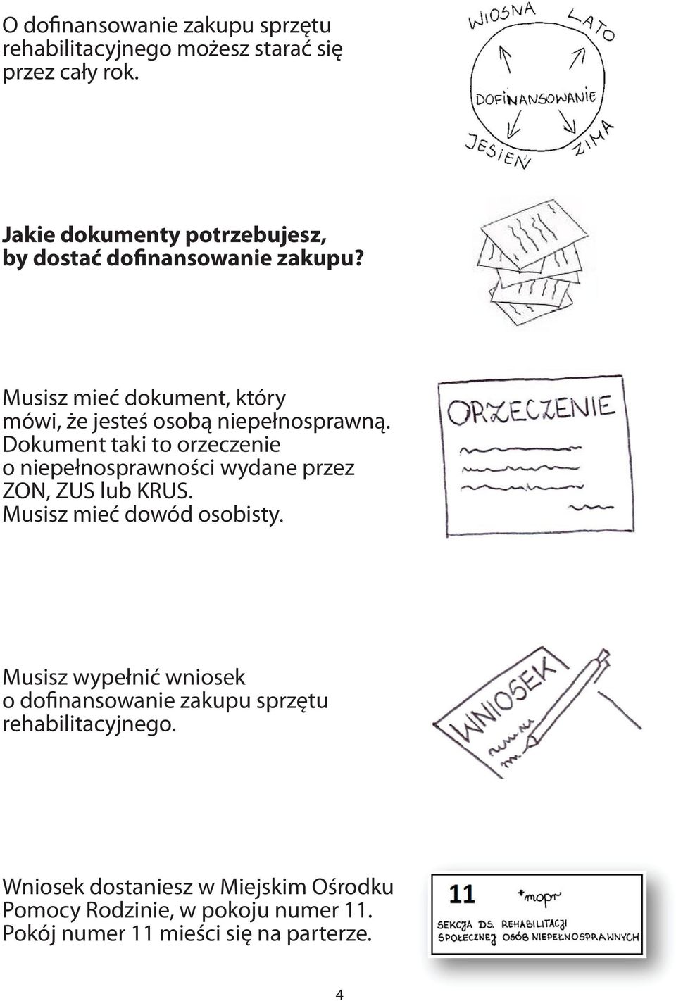 Musisz mieć dokument, który mówi, że jesteś osobą niepełnosprawną.