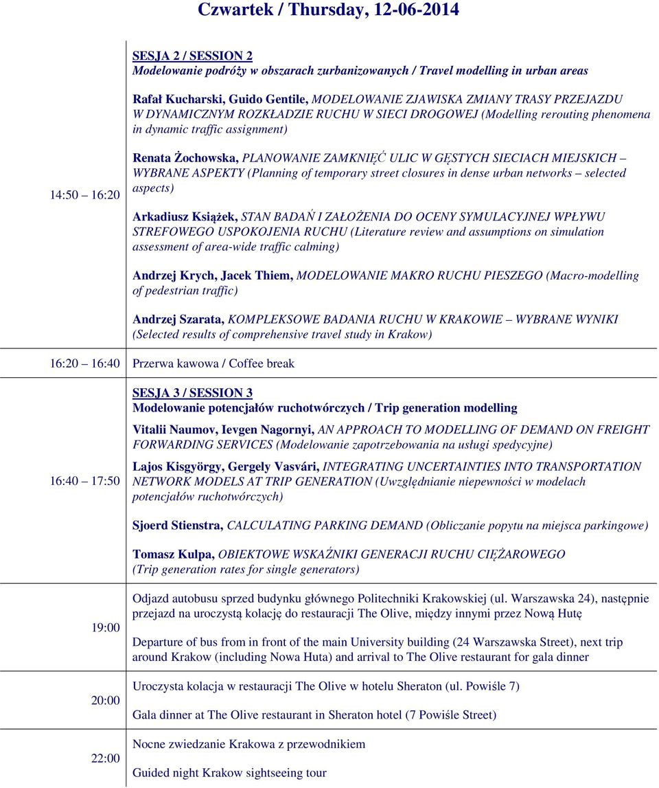 MIEJSKICH WYBRANE ASPEKTY (Planning of temporary street closures in dense urban networks selected aspects) Arkadiusz Książek, STAN BADAŃ I ZAŁOŻENIA DO OCENY SYMULACYJNEJ WPŁYWU STREFOWEGO