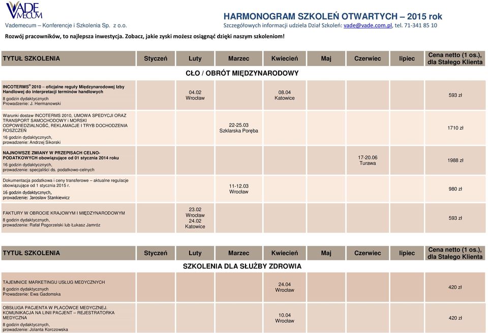 03 1710 zł NAJNOWSZE ZMIANY W PRZEPISACH CELNO- PODATKOWYCH obowiązujące od 01 stycznia 2014 roku prowadzenie: specjaliści ds. podatkowo-celnych 17-20.