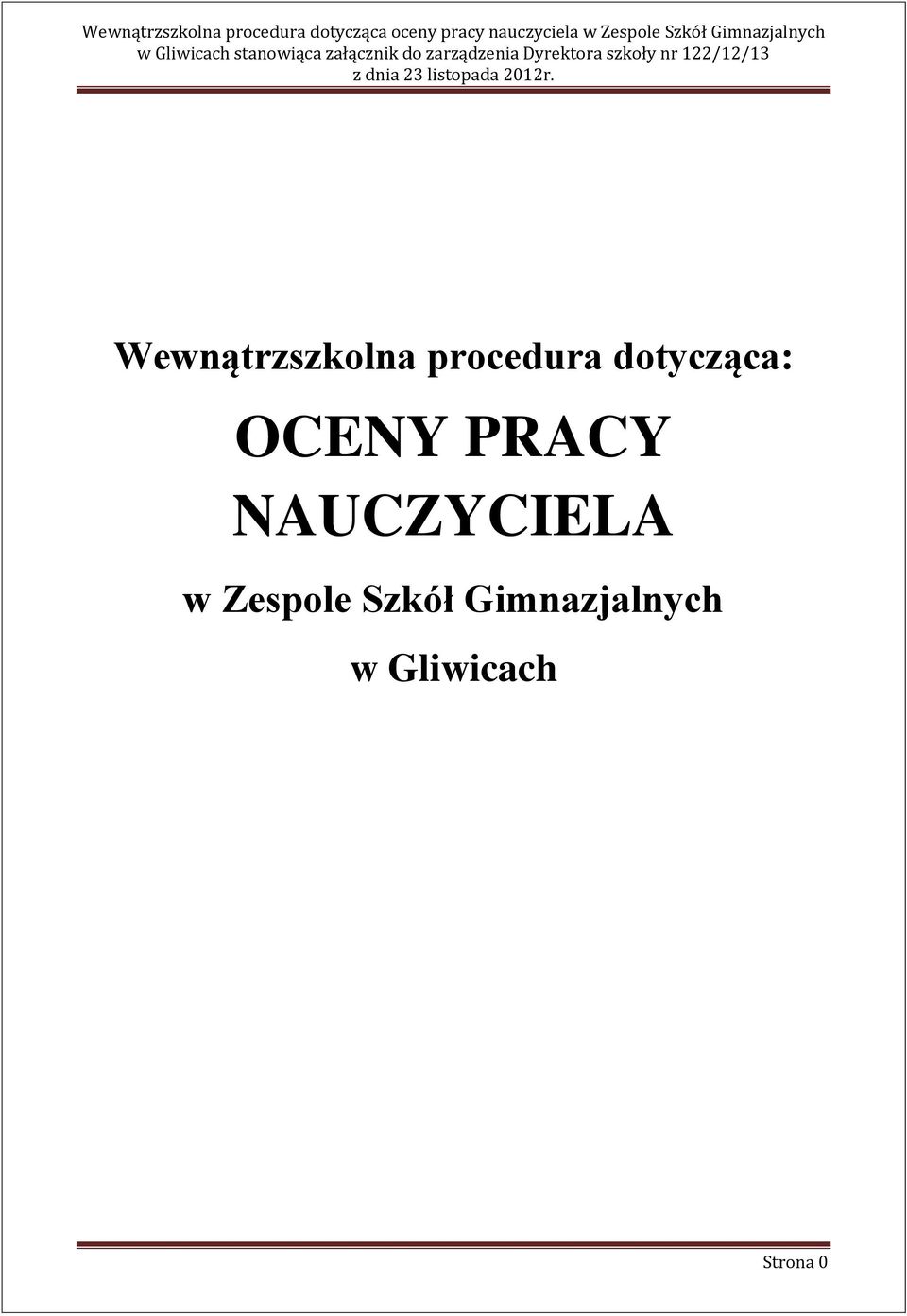 NAUCZYCIELA w Zespole Szkół