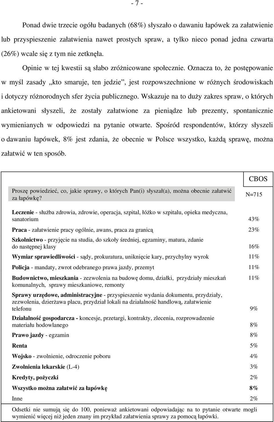 Oznacza to, że postępowanie w myśl zasady kto smaruje, ten jedzie, jest rozpowszechnione w różnych środowiskach i dotyczy różnorodnych sfer życia publicznego.