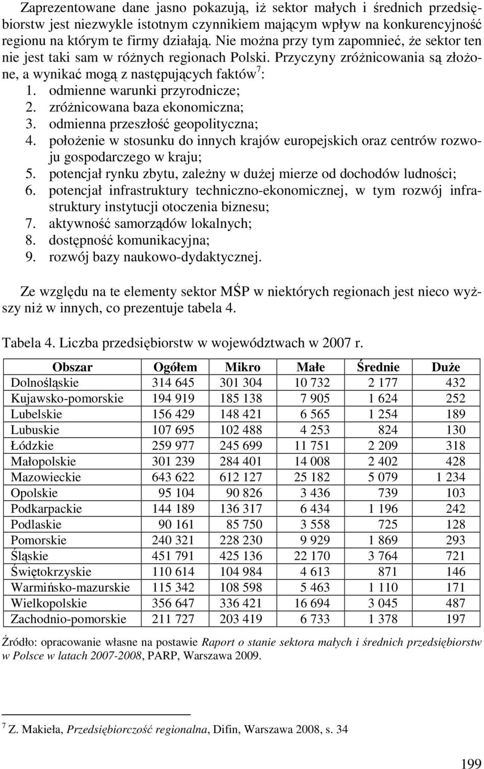 odmienne warunki przyrodnicze; 2. zróŝnicowana baza ekonomiczna; 3. odmienna przeszłość geopolityczna; 4.