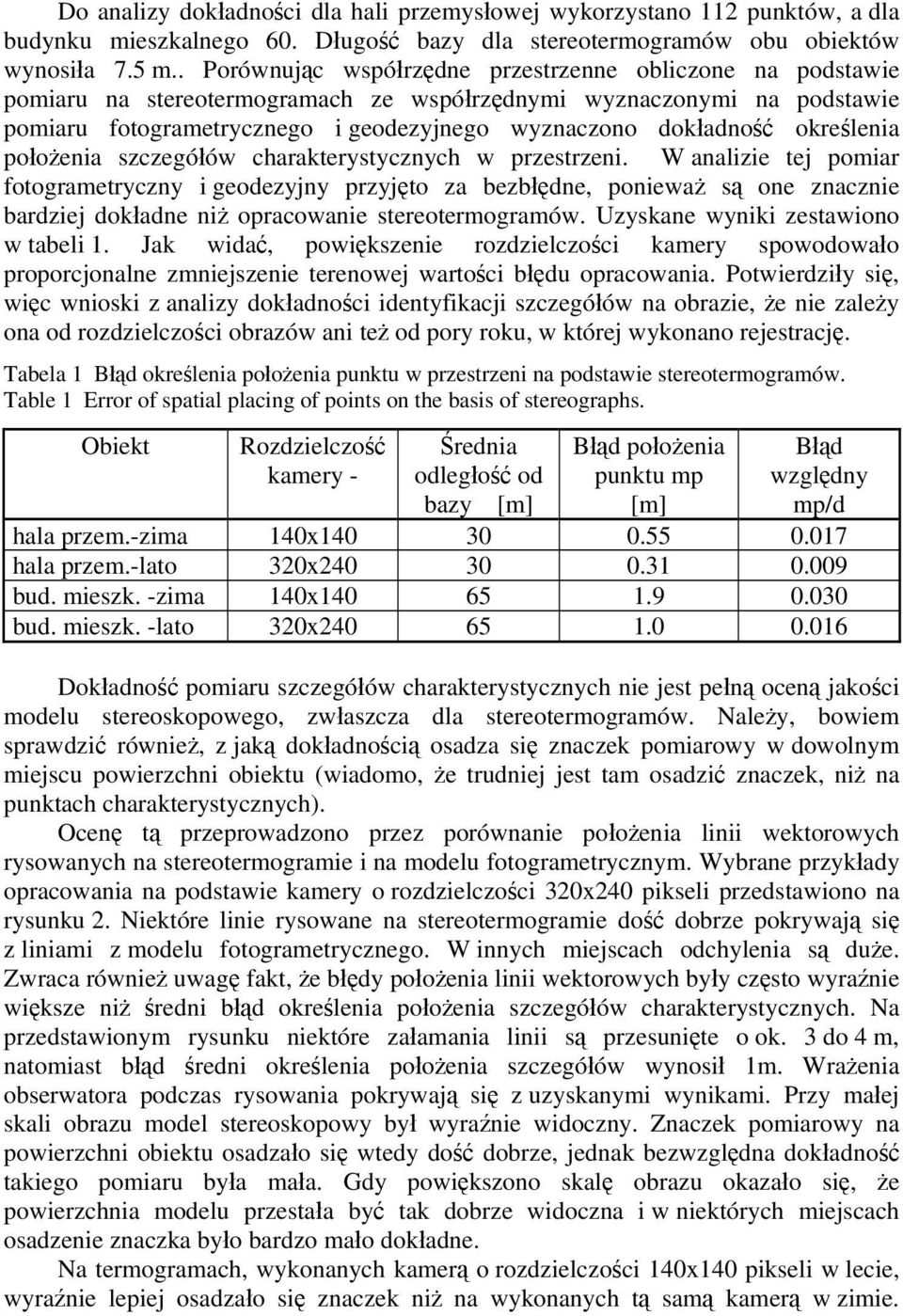 określenia położenia szczegółów charakterystycznych w przestrzeni.