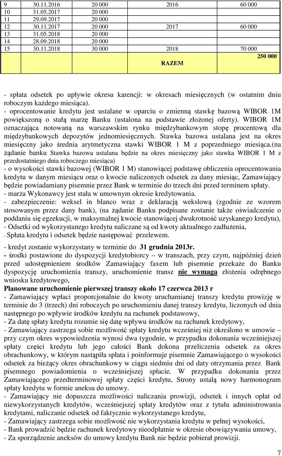 WIBOR 1M oznaczająca notowaną na warszawskim rynku międzybankowym stopę procentową dla międzybankowych depozytów jednomiesięcznych.