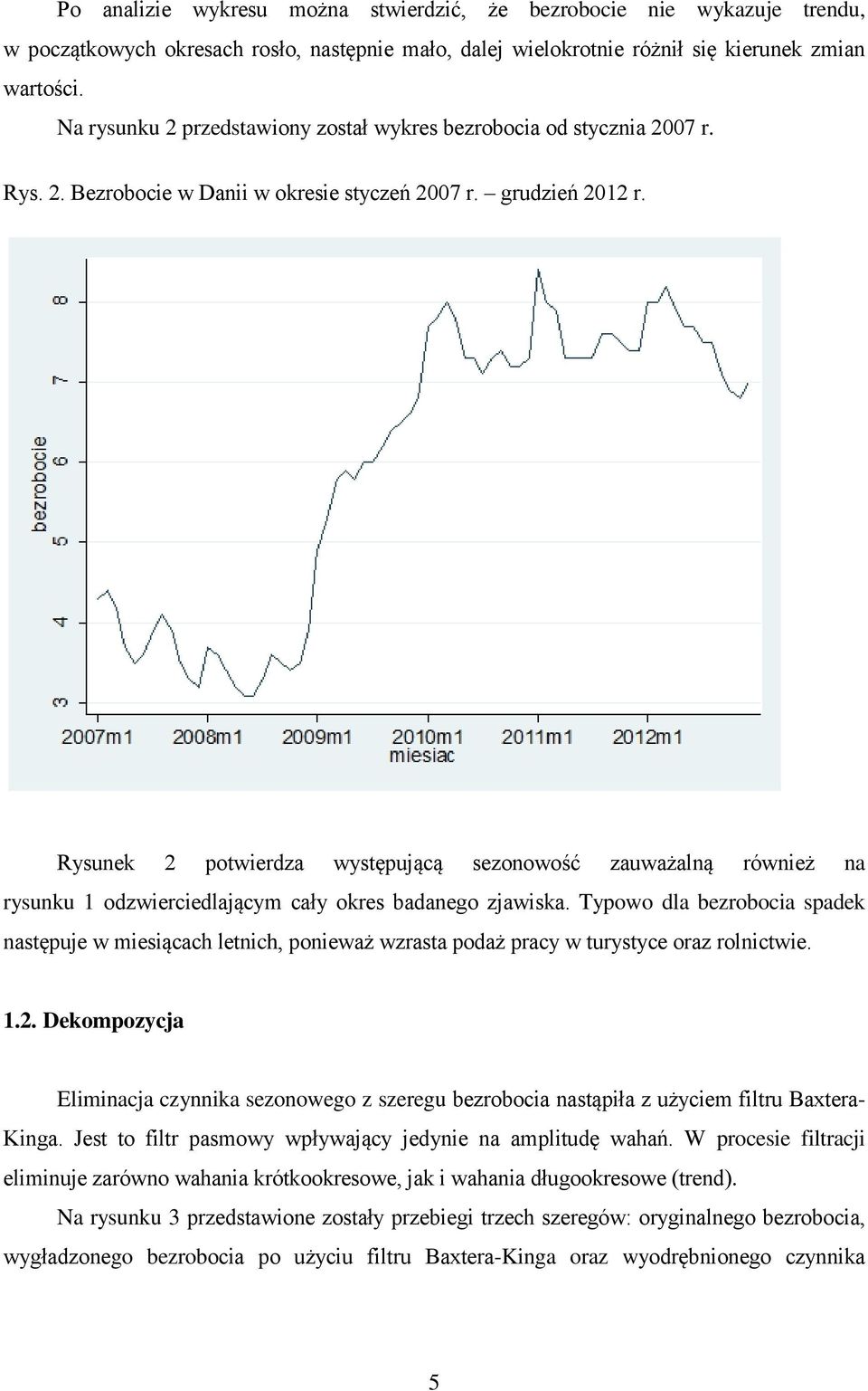 Rysunek 2 potwierdza występującą sezonowość zauważalną również na rysunku 1 odzwierciedlającym cały okres badanego zjawiska.