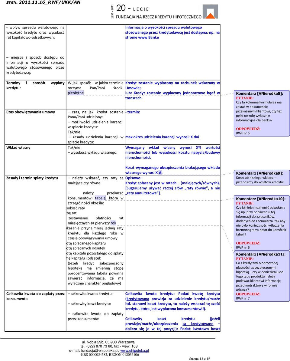 Zasady i termin spłaty kredytu Całkowita kwota do zapłaty przez konsumenta W jaki sposób i w jakim terminie Kredyt zostanie wypłacony na rachunek wskazany w otrzyma Pan/Pani środki Umowie; pieniężne