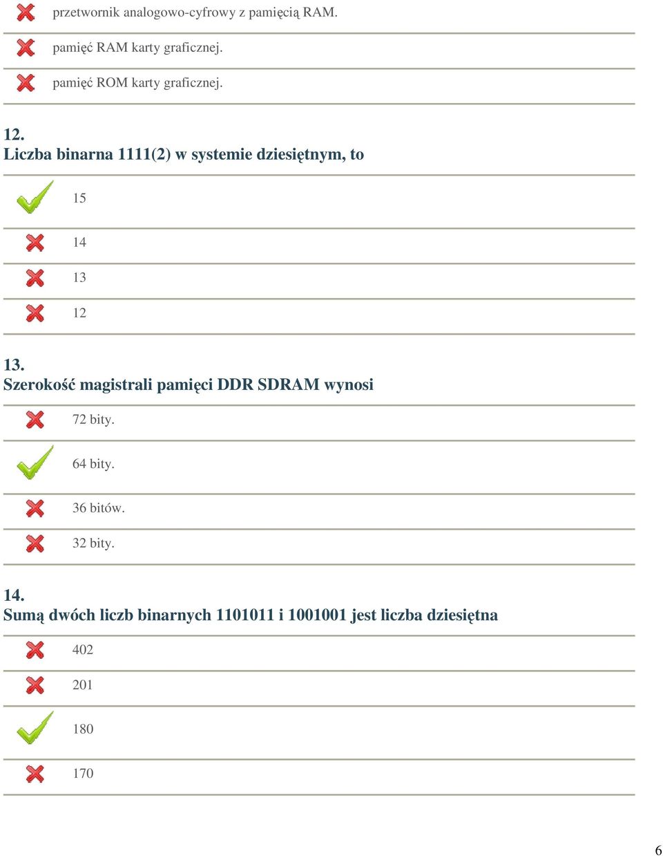 Liczba binarna 1111(2) w systemie dziesiętnym, to 15 14 13 12 13.