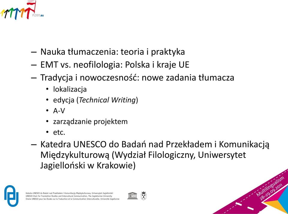 lokalizacja edycja (Technical Writing) A-V zarządzanie projektem etc.