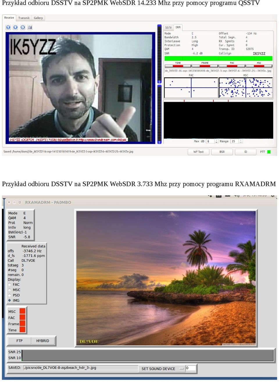 3.733 Mhz przy pomocy programu RXAMADRM