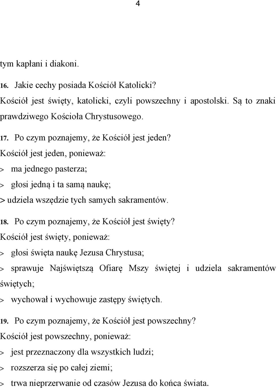 Po czym poznajemy, że Kościół jest święty?