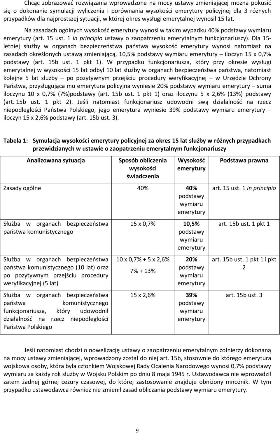 1 in principio ustawy o zaopatrzeniu emerytalnym funkcjonariuszy).