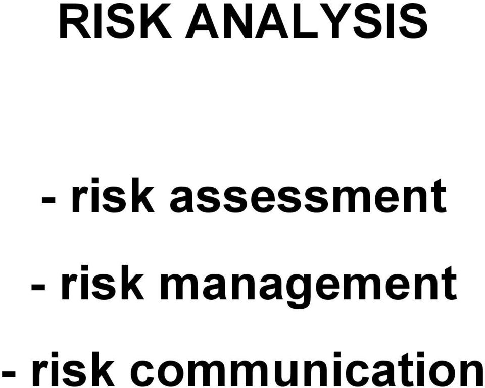 risk management -