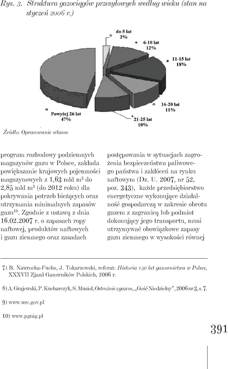 potrzeb bieżących oraz utrzymania minimalnych zapasów gazu 10. Zgodnie z ustawą z dnia 16.02.2007 r.