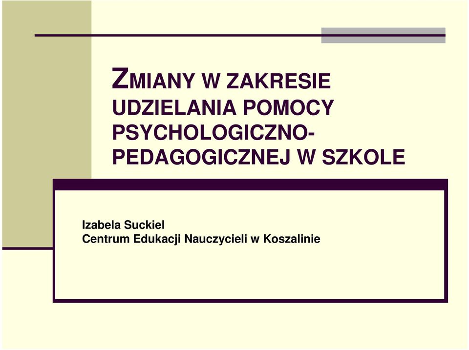 PEDAGOGICZNEJ W SZKOLE Izabela