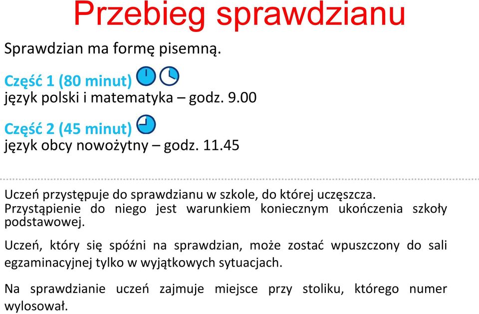 Przystąpienie do niego jest warunkiem koniecznym ukooczenia szkoły podstawowej.