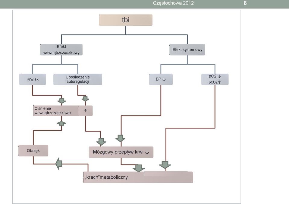Upośledzenie autoregulacji BP po2 pco2