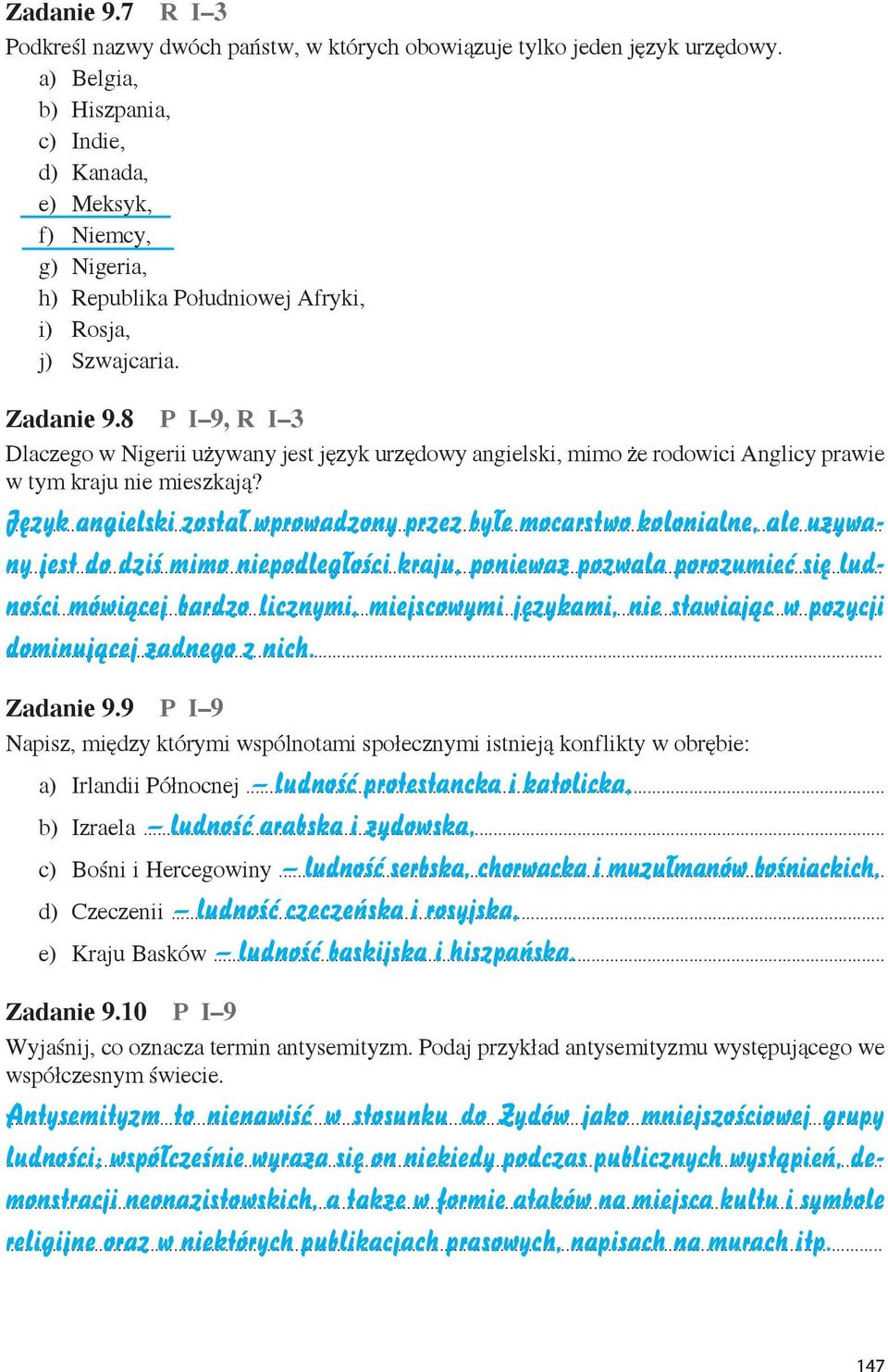 8 P I 9, R I 3 Dlaczego w Nigerii używany jest język urzędowy angielski, mimo że rodowici Anglicy prawie w tym kraju nie mieszkają?