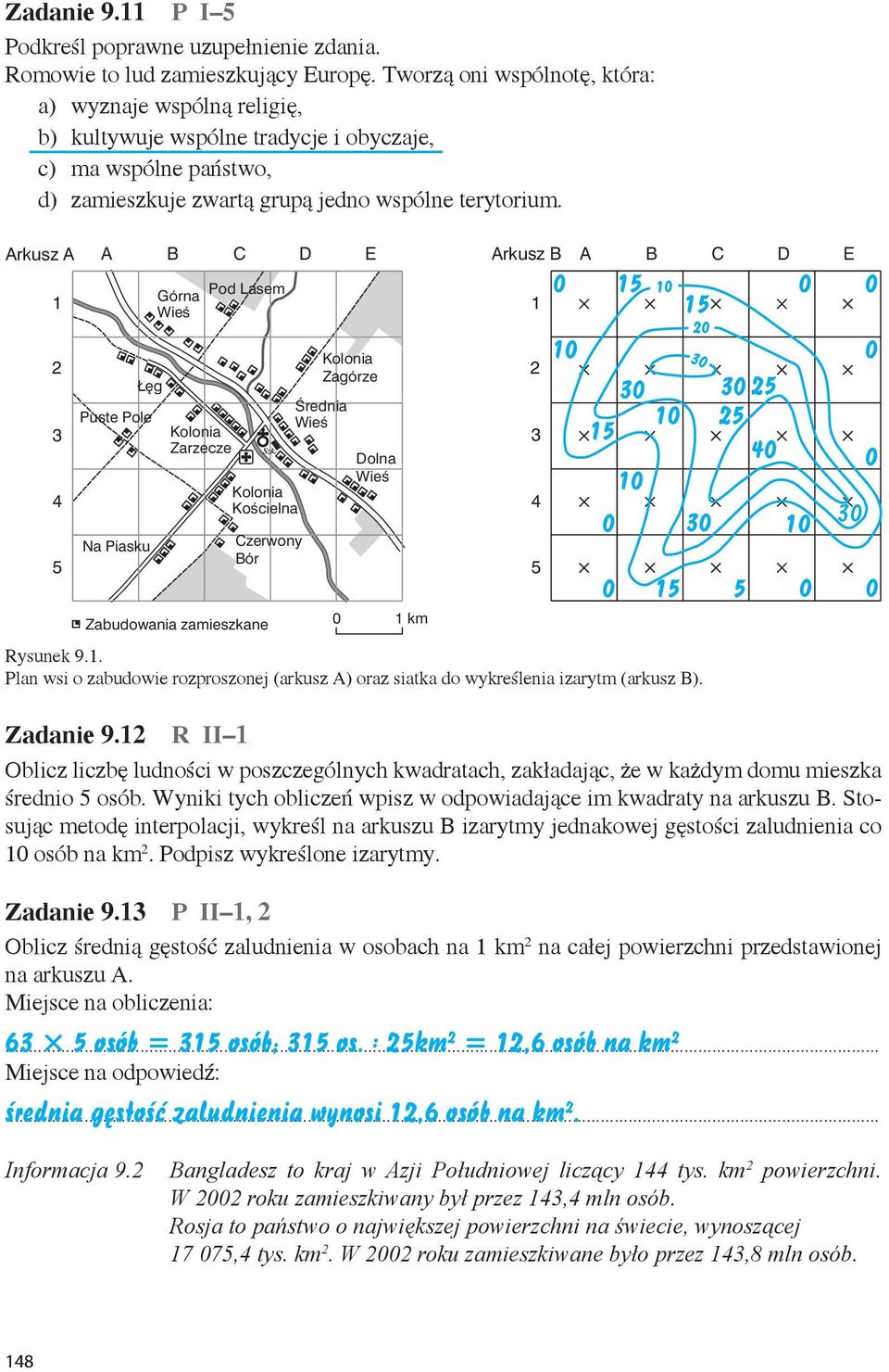 Arkusz A A B C Pod Lasem Górna 1 1 Wieś 2 Kolonia Zagórze Łęg 2 Średnia 3 Puste Pole Kolonia Wieś Zarzecze Dolna Szk.