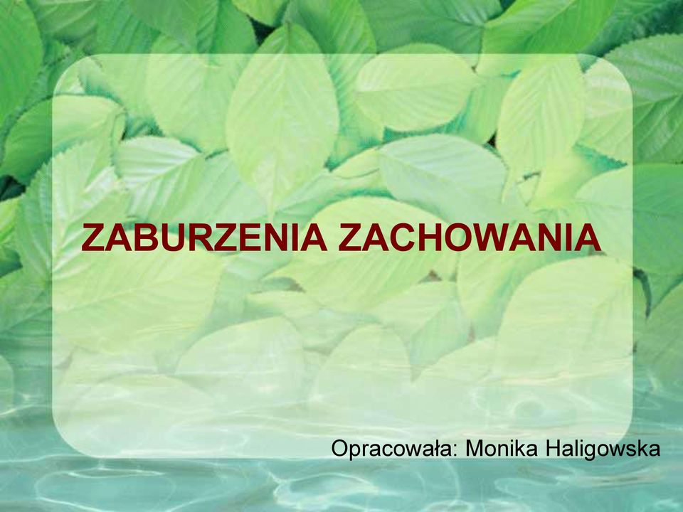 Opracowała: