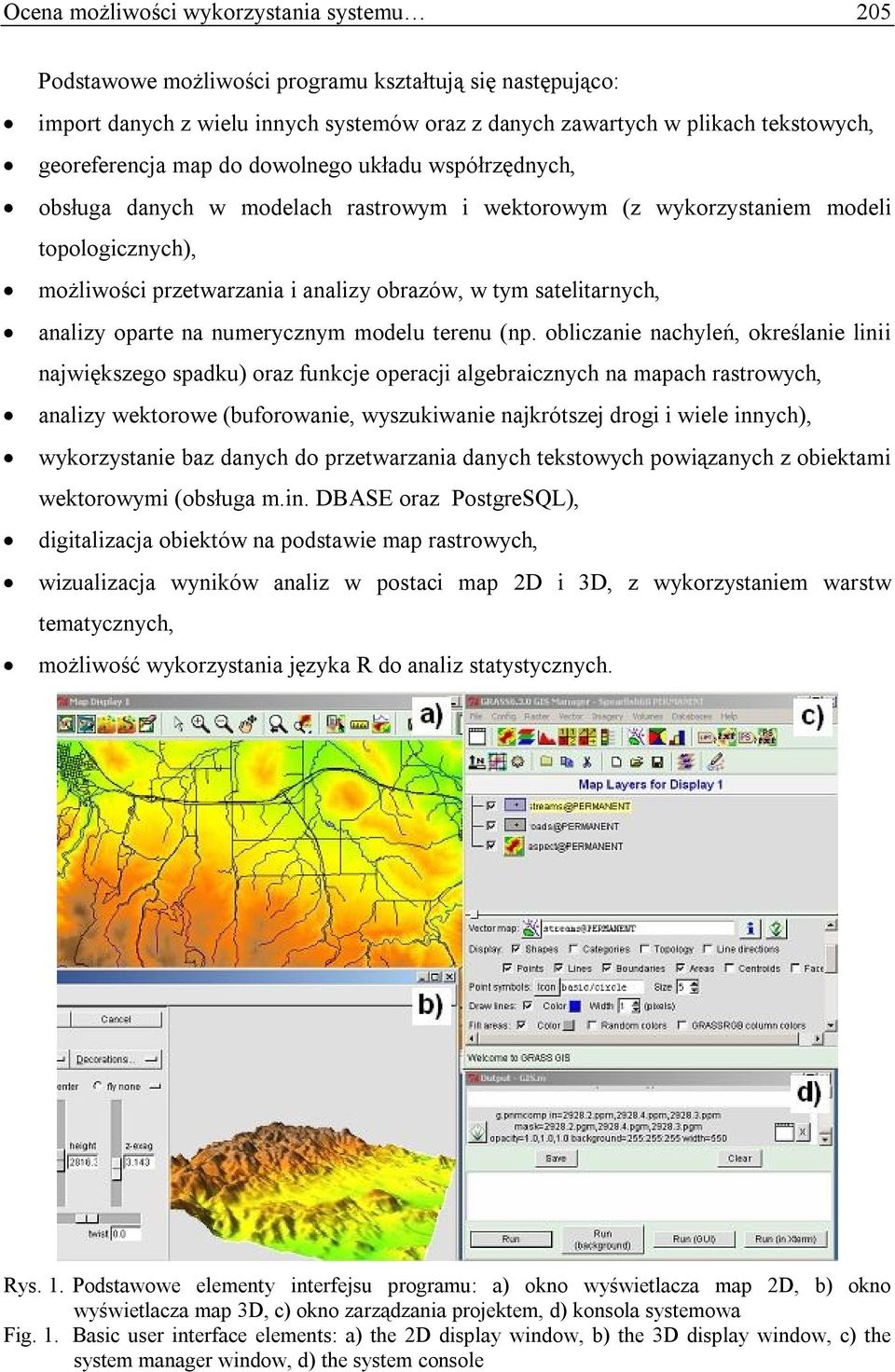 analizy oparte na numerycznym modelu terenu (np.