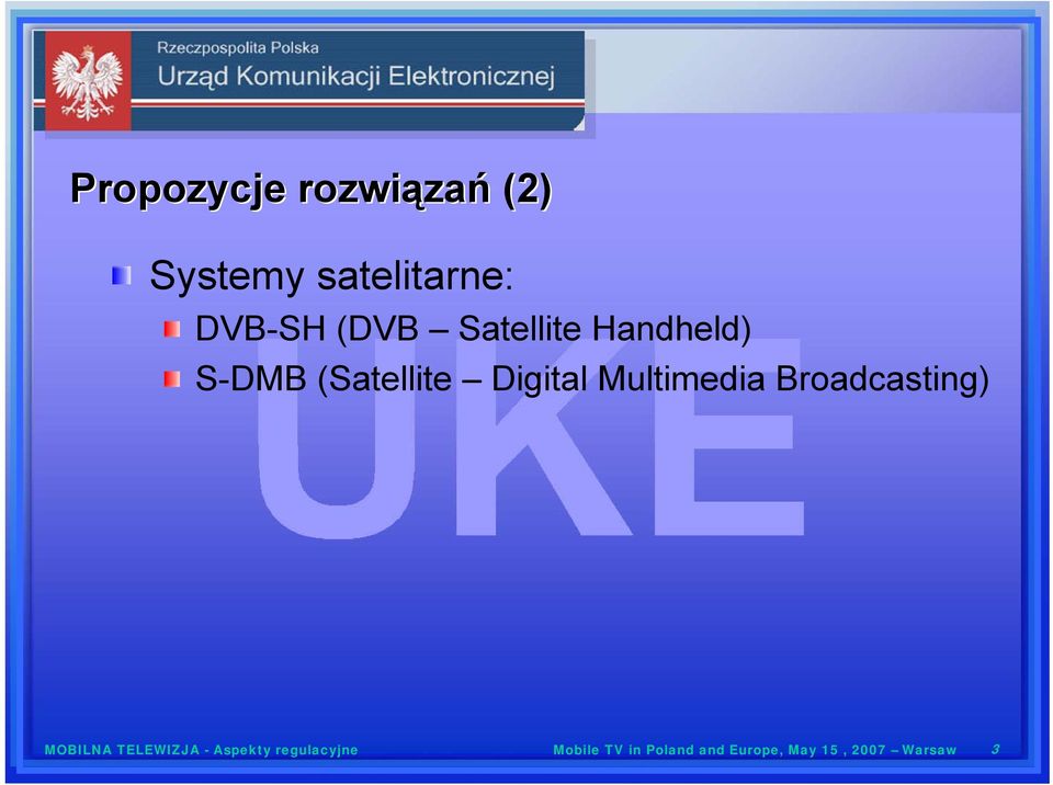 Multimedia Broadcasting) MOBILNA TELEWIZJA - Aspekty