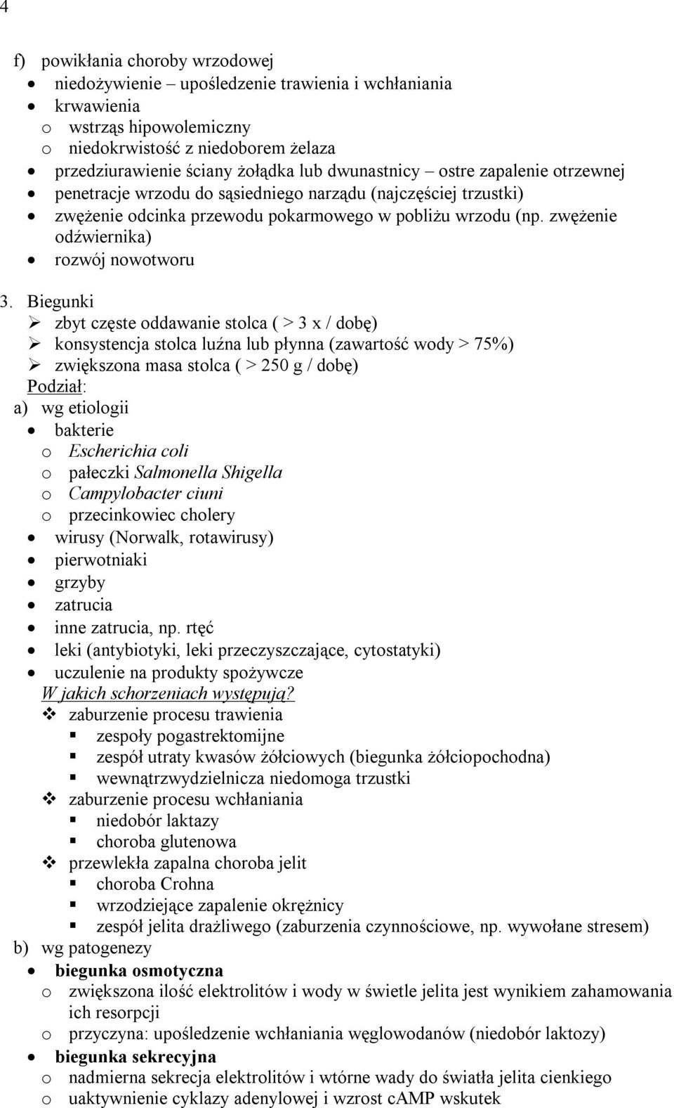 zwężenie odźwiernika) rozwój nowotworu 3.